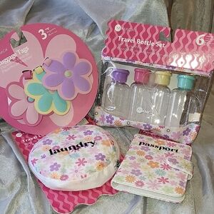 Miamica Floral Travel Set  4 Pc  Multi   Hs